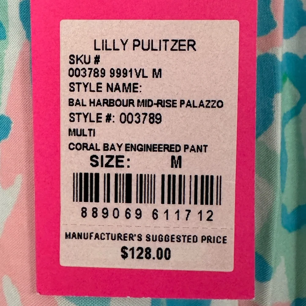 Lilly Pulitzer Bal Harbour Palazzo Pants in Coral Bay - Picture 2 of 2